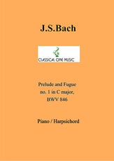 Prelude and Fugue No. 1 in C major piano sheet music cover